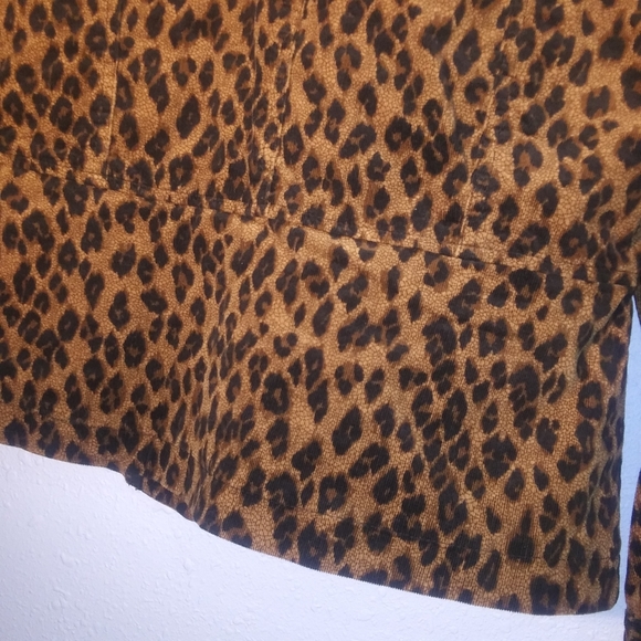 Charter Club Corduroy Leopard Print Small Jacket EUC! - Picture 4 of 12